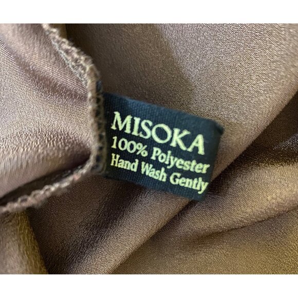 Khaki‎ Tan Large V-Neck Blouse With Utility Pockets Basic Classic Casual Modern - Picture 4 of 5